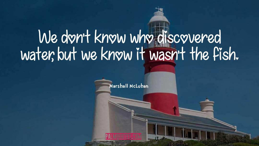 Salt Water quotes by Marshall McLuhan