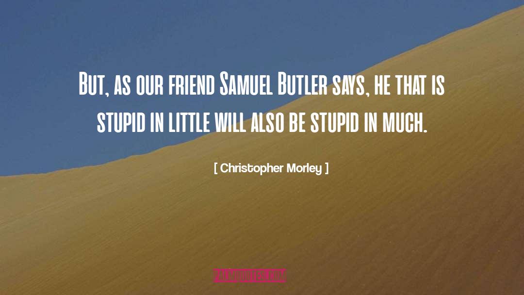 Samuel Butler quotes by Christopher Morley