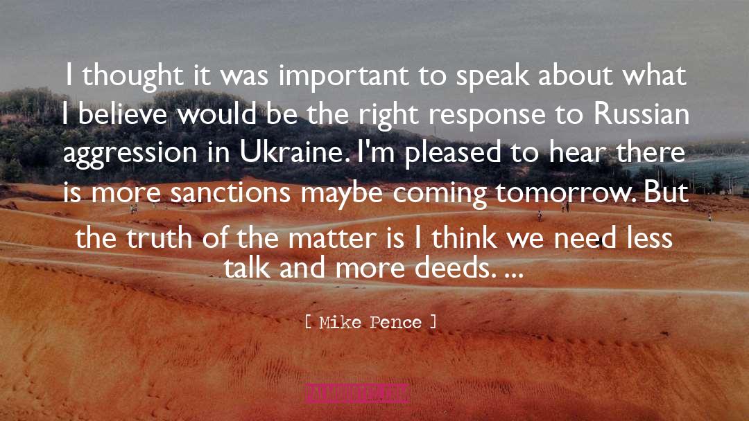 Sanctions quotes by Mike Pence