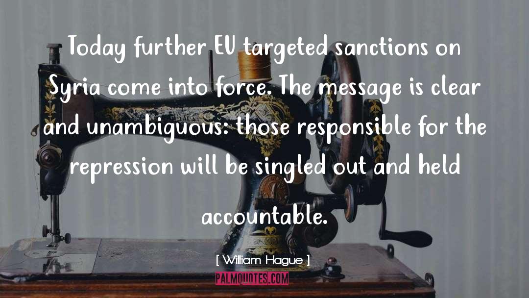 Sanctions quotes by William Hague