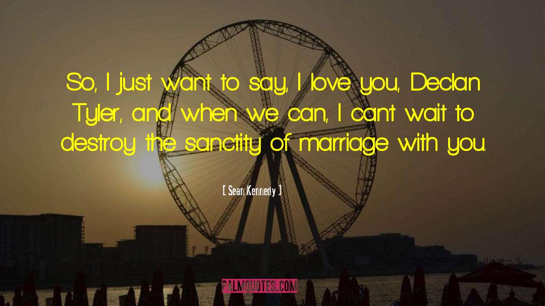 Sanctity Of Marriage quotes by Sean Kennedy