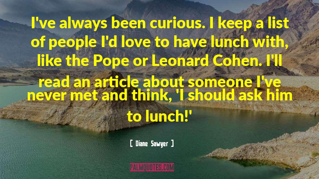 Sander Cohen quotes by Diane Sawyer