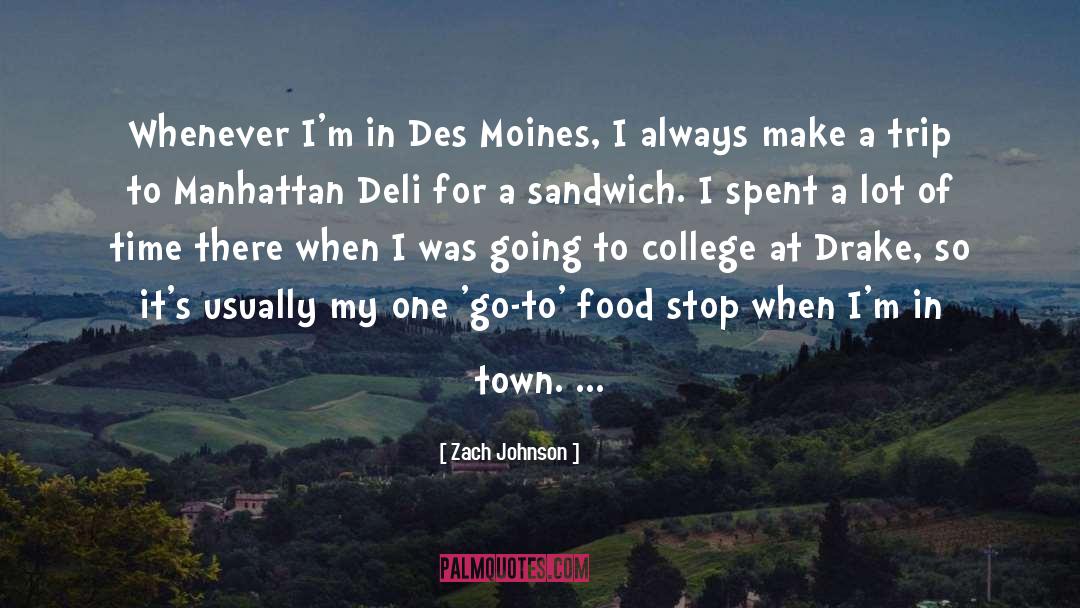 Sandwich quotes by Zach Johnson