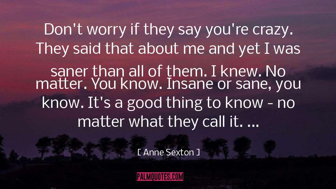 Sane quotes by Anne Sexton