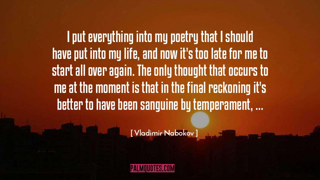 Sanguine quotes by Vladimir Nabokov