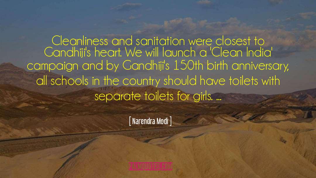 Sanitation quotes by Narendra Modi