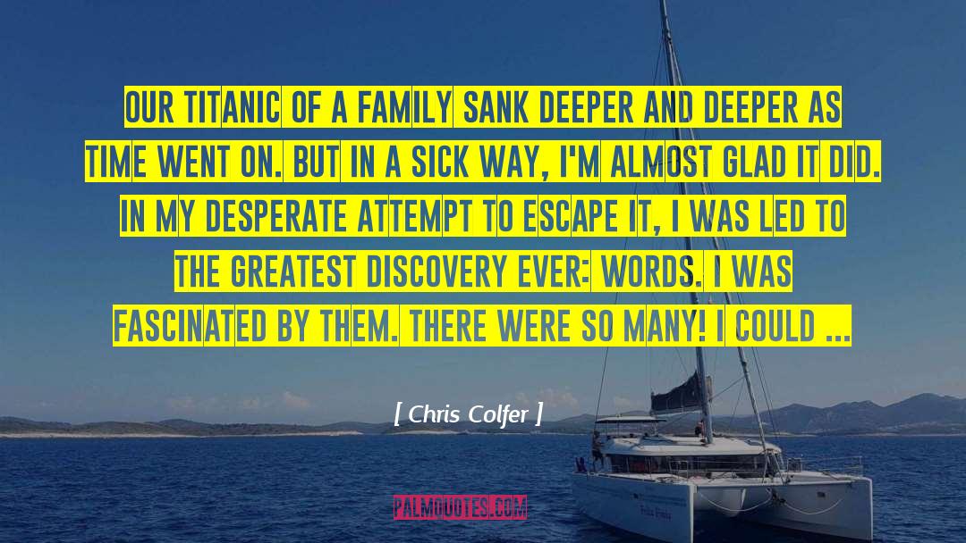 Sank quotes by Chris Colfer