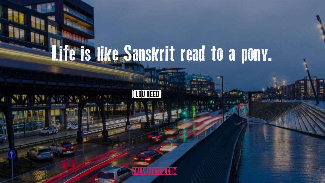 Sanskrit quotes by Lou Reed