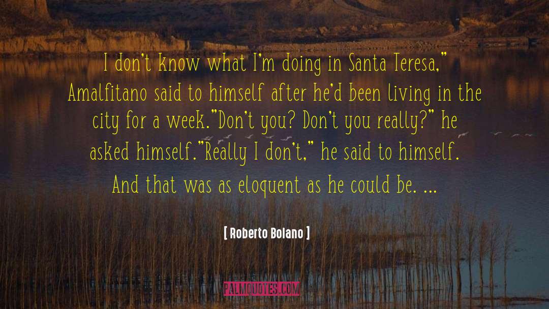 Santa quotes by Roberto Bolano