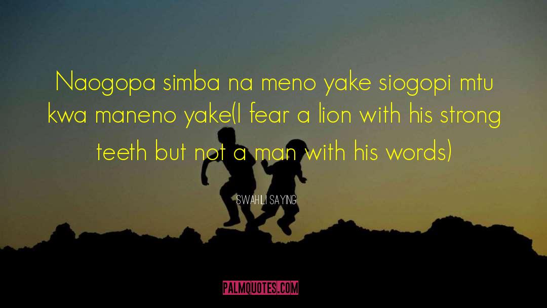Sarabi And Simba quotes by Swahili Saying