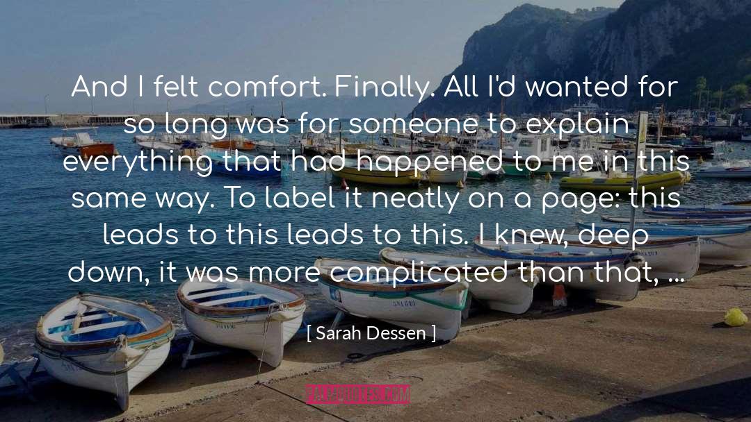 Sarah quotes by Sarah Dessen