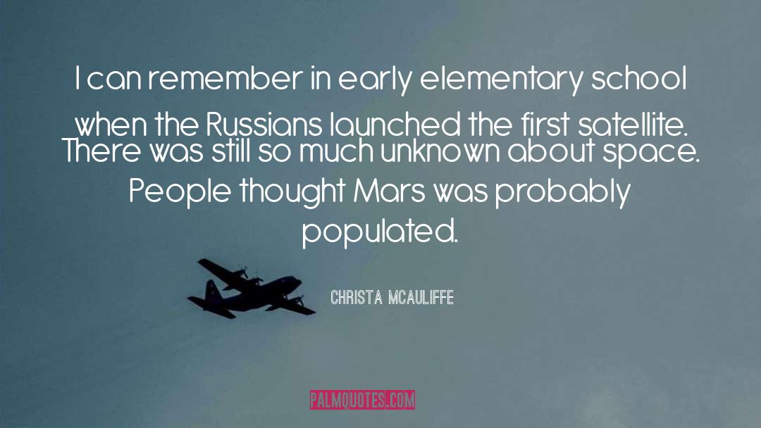 Satellite quotes by Christa McAuliffe