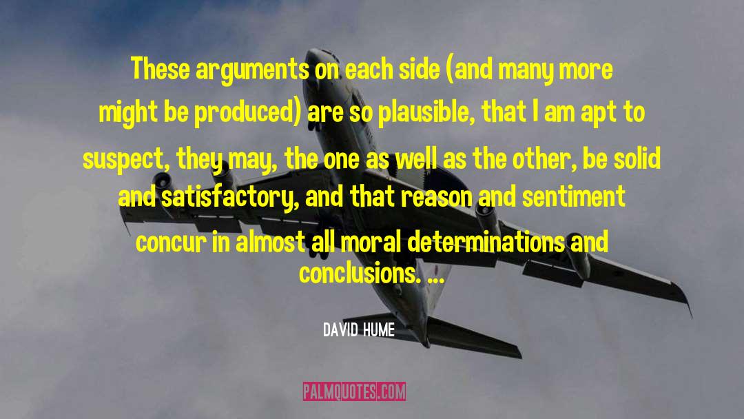 Satisfactory quotes by David Hume
