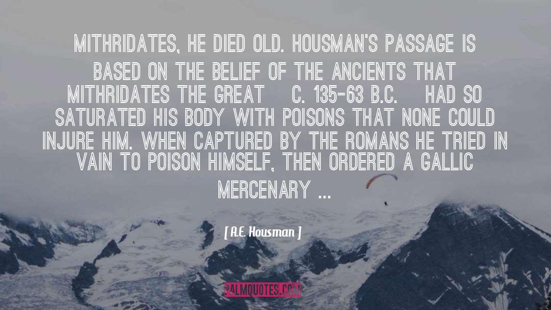 Saturated quotes by A.E. Housman