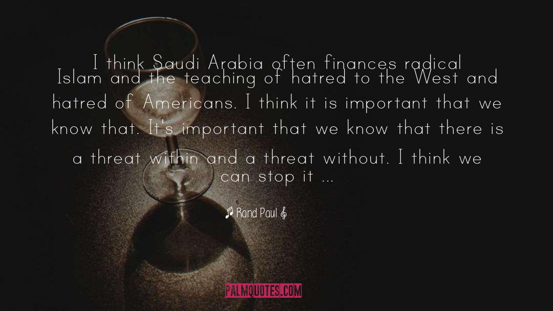 Saudi Arabia quotes by Rand Paul