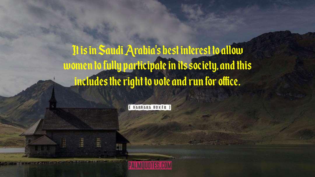 Saudis quotes by Barbara Boxer