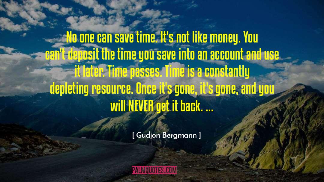 Save Time quotes by Gudjon Bergmann