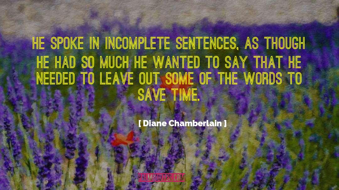 Save Time quotes by Diane Chamberlain