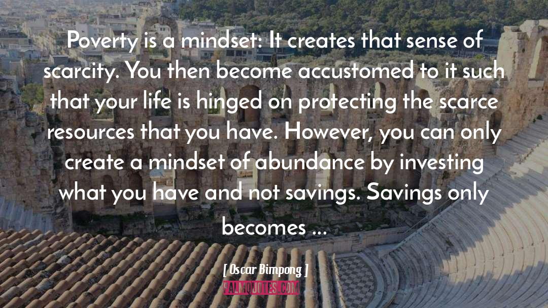 Savings quotes by Oscar Bimpong