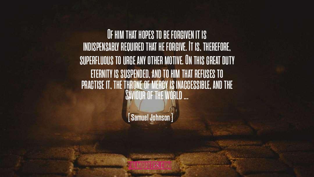 Saviour quotes by Samuel Johnson
