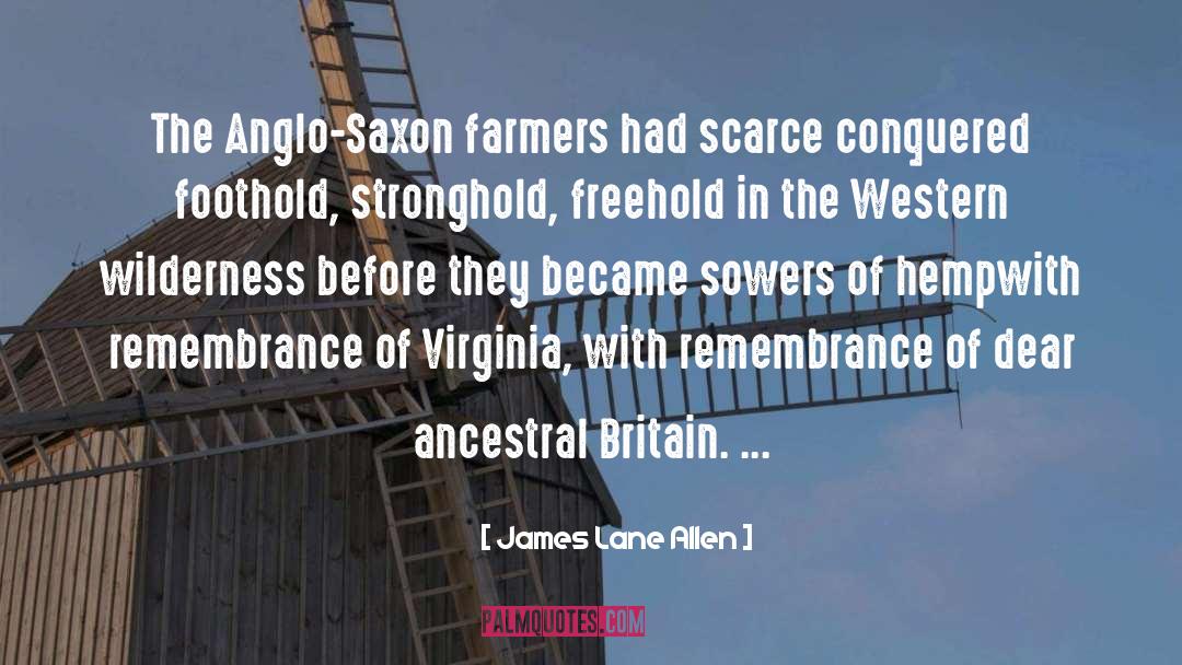 Saxon quotes by James Lane Allen