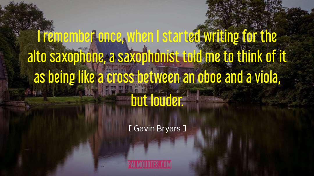 Saxophone quotes by Gavin Bryars