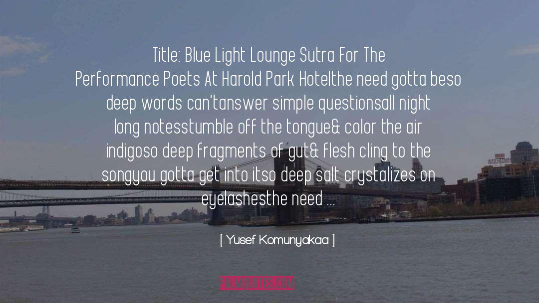 Saxophone quotes by Yusef Komunyakaa