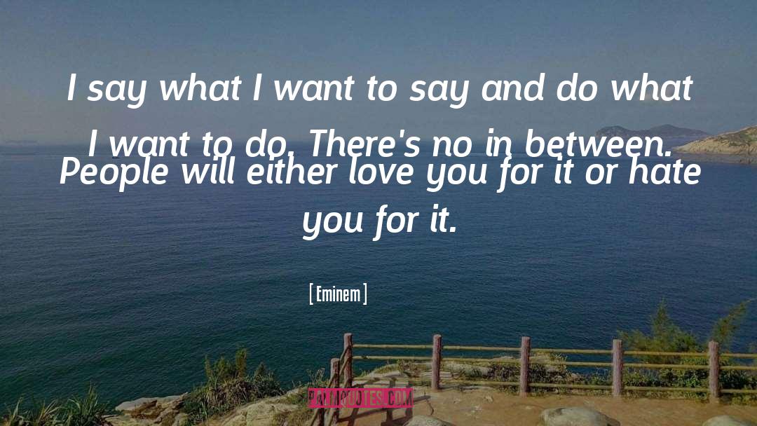 Say And Do quotes by Eminem