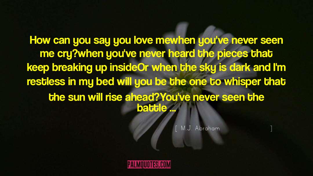 Say You Love Me quotes by M.J. Abraham