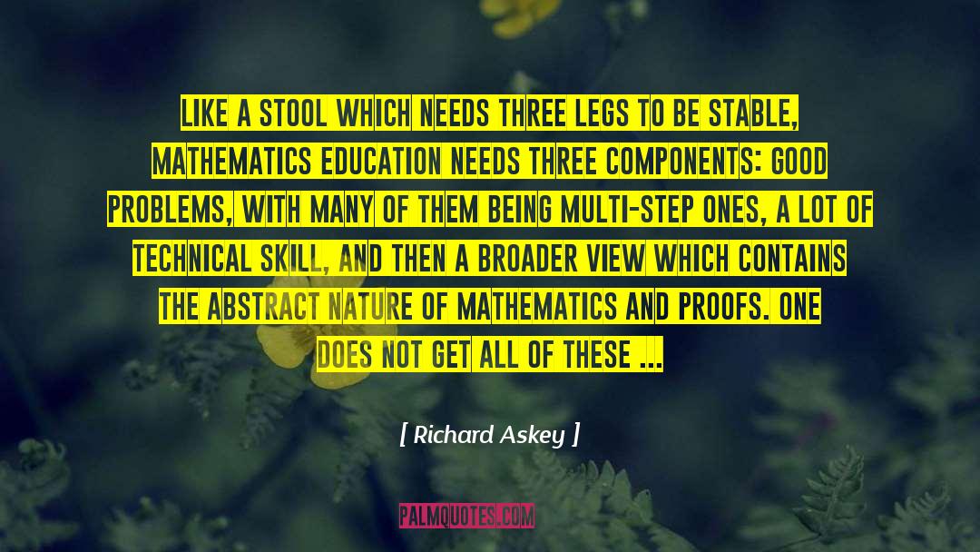 Scagni Stool quotes by Richard Askey
