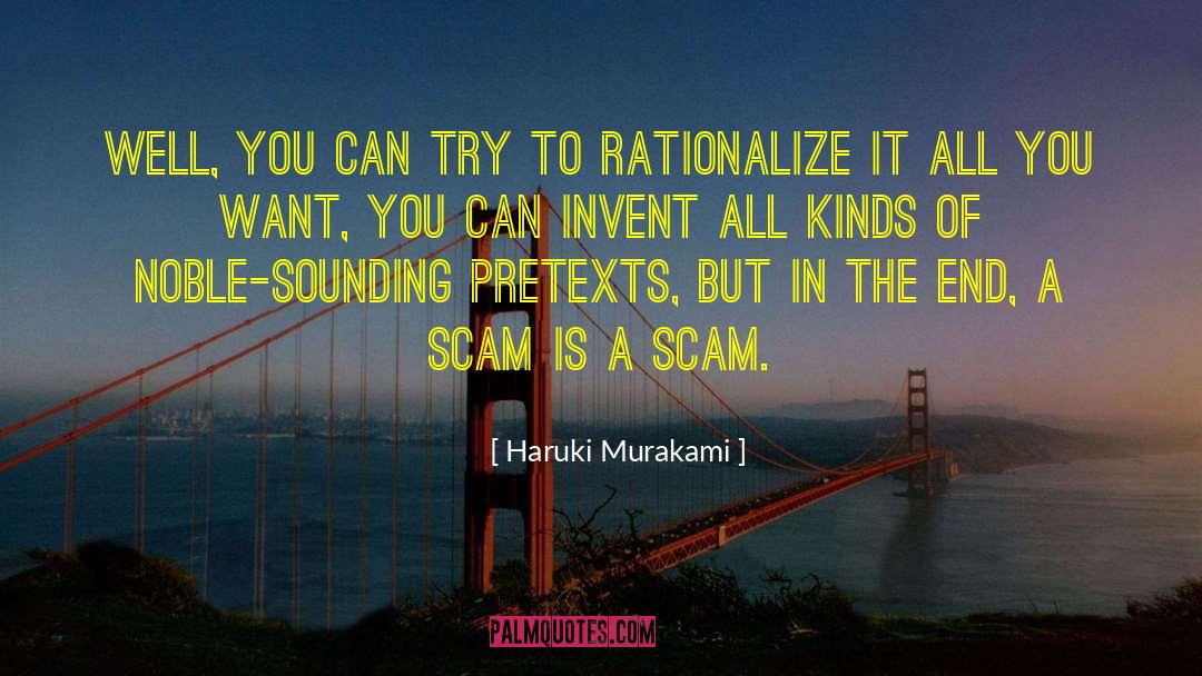 Scam quotes by Haruki Murakami