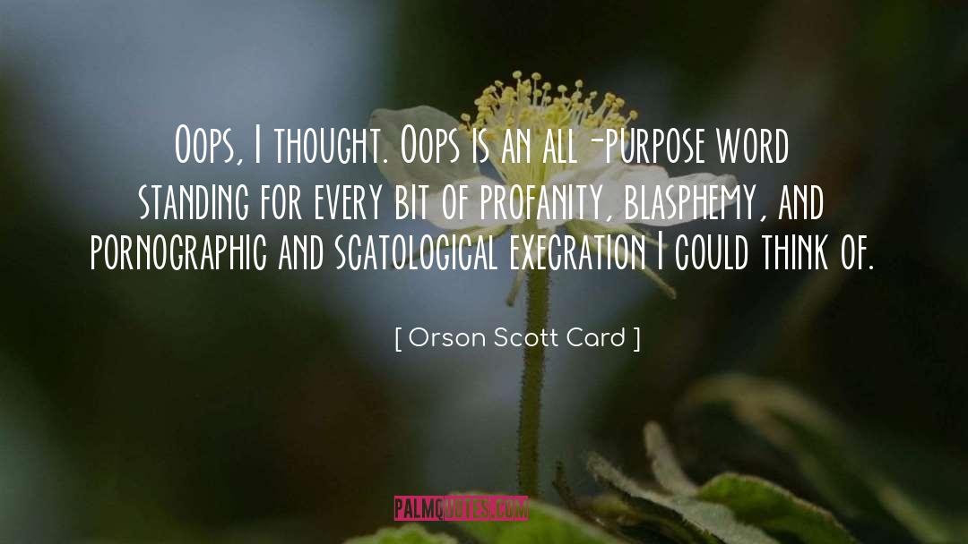 Scatological quotes by Orson Scott Card
