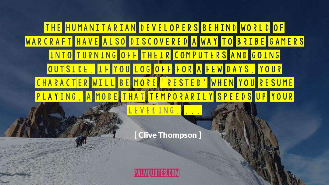 Schafferts Thompson quotes by Clive Thompson