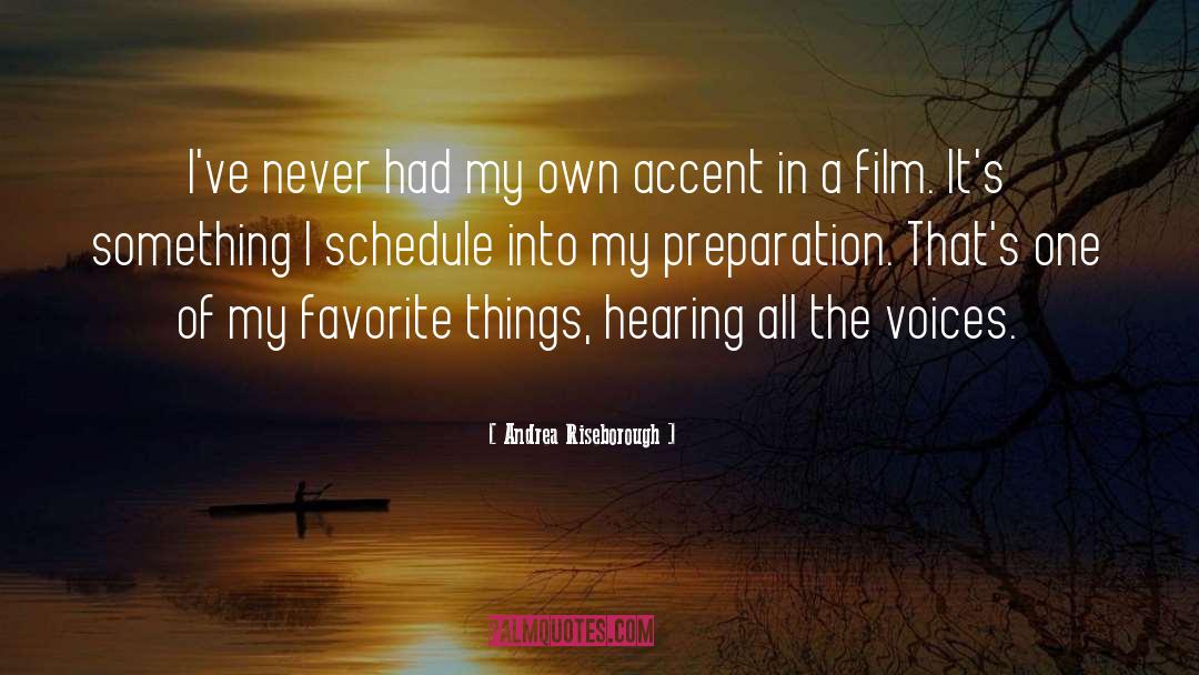 Schedules quotes by Andrea Riseborough