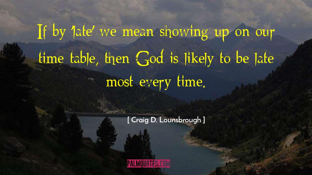 Schedules quotes by Craig D. Lounsbrough