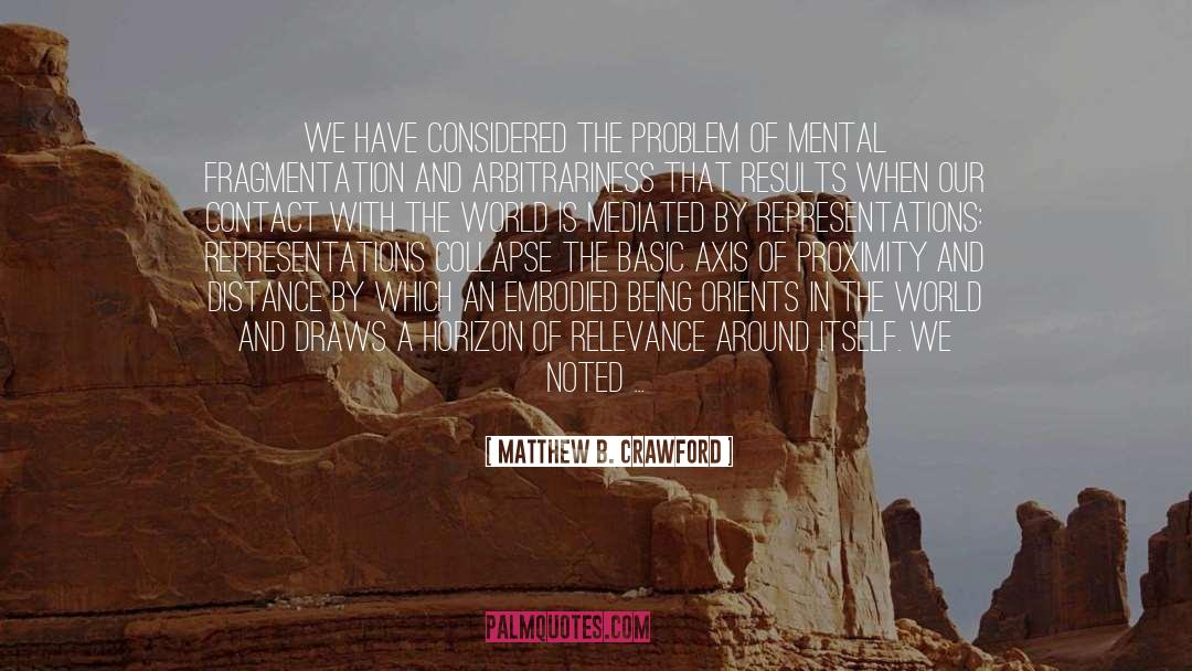 Schizo Affective quotes by Matthew B. Crawford