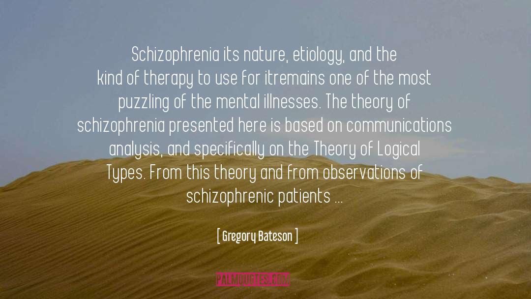 Schizophrenia quotes by Gregory Bateson