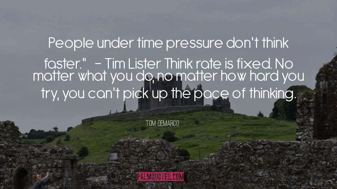 Schmierer Pressure quotes by Tom DeMarco
