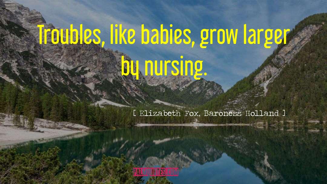 Scholarliness In Nursing quotes by Elizabeth Fox, Baroness Holland