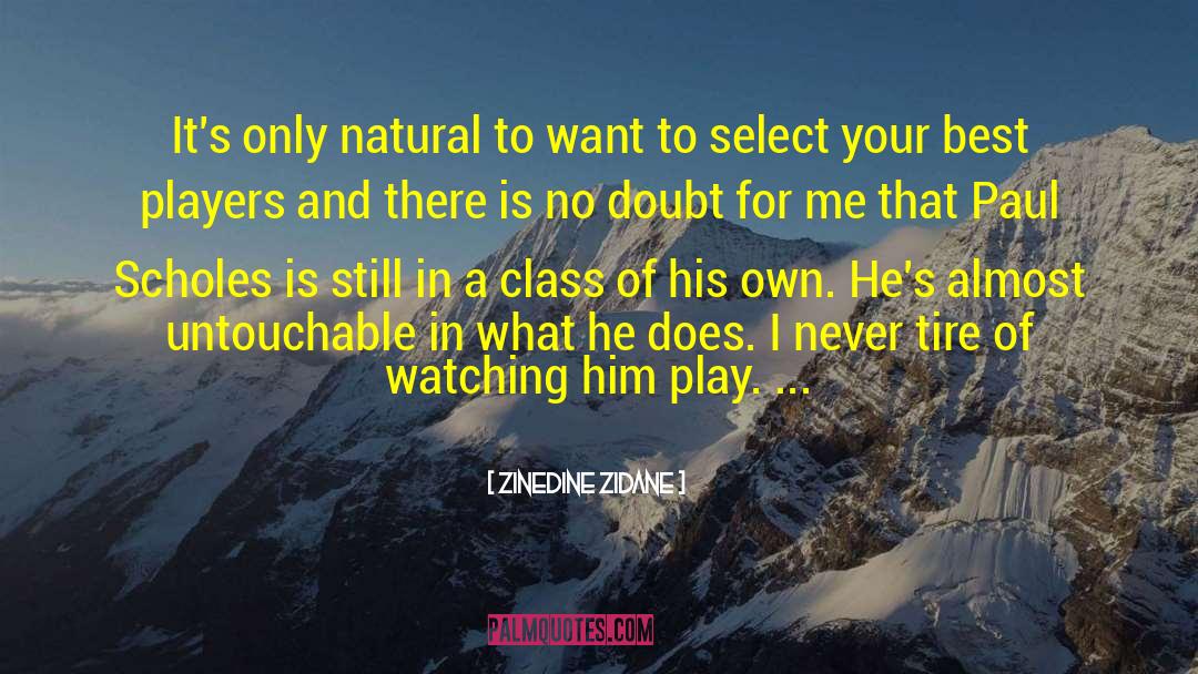 Scholes quotes by Zinedine Zidane
