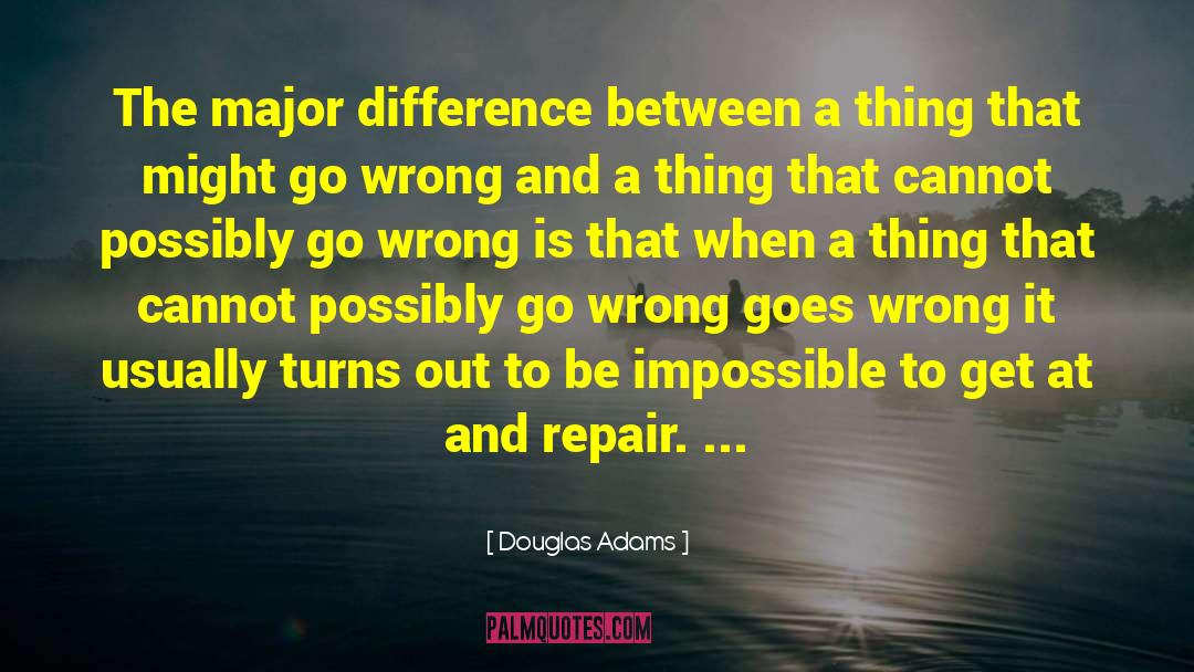 Schomer Repair quotes by Douglas Adams