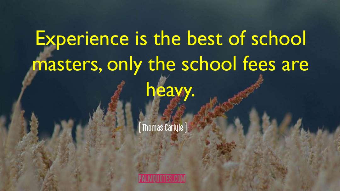 School Experience quotes by Thomas Carlyle