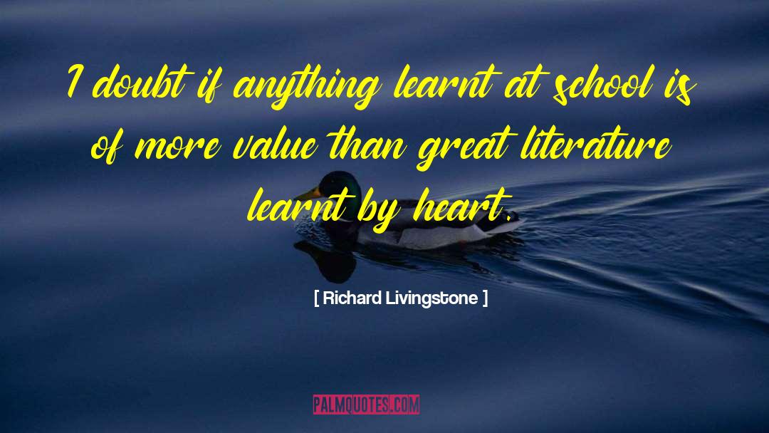 School Preschool quotes by Richard Livingstone