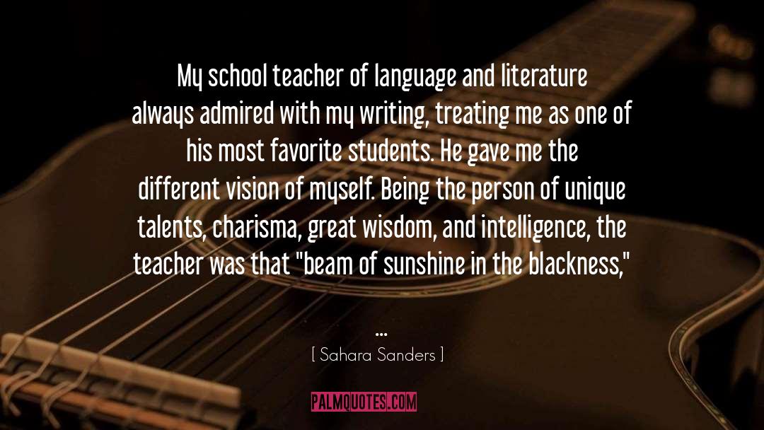 School Teacher quotes by Sahara Sanders