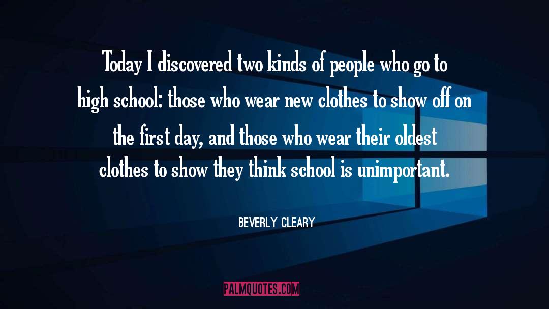 School Uniform quotes by Beverly Cleary