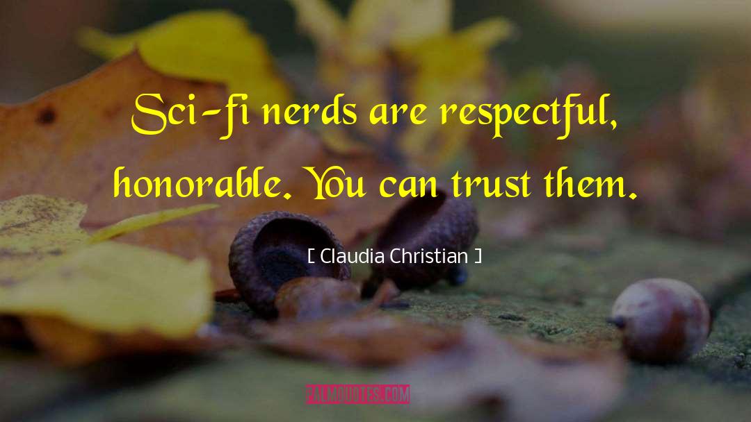 Sci quotes by Claudia Christian