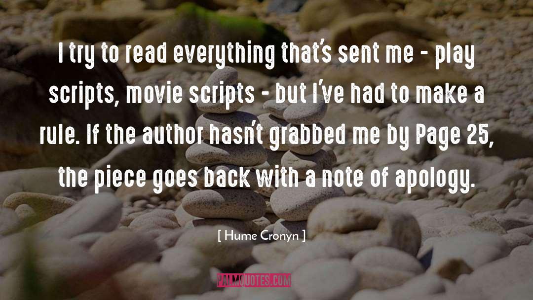 Science Apology quotes by Hume Cronyn