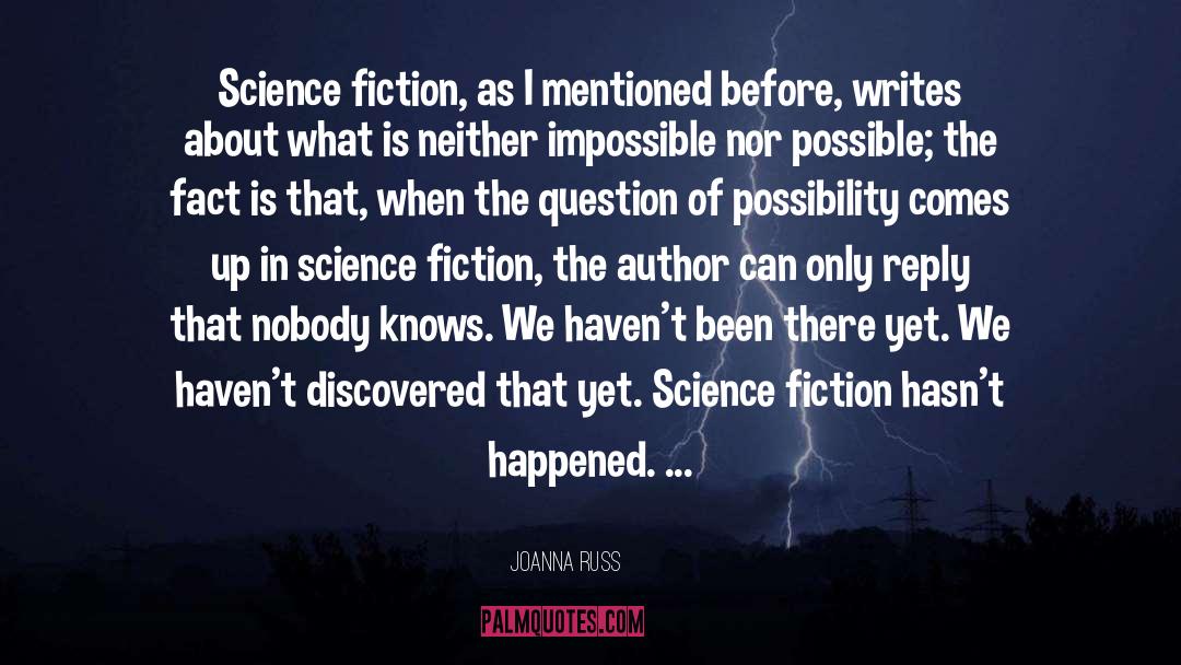 Science Fiction Book quotes by Joanna Russ