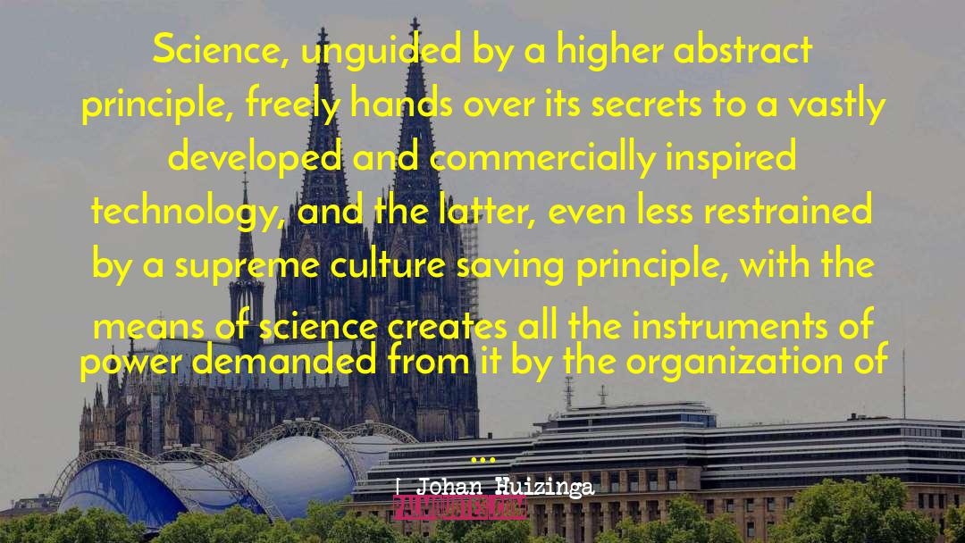 Science Technology quotes by Johan Huizinga