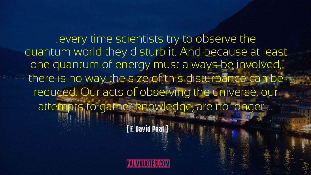 Science Universe Cosmos New York quotes by F. David Peat